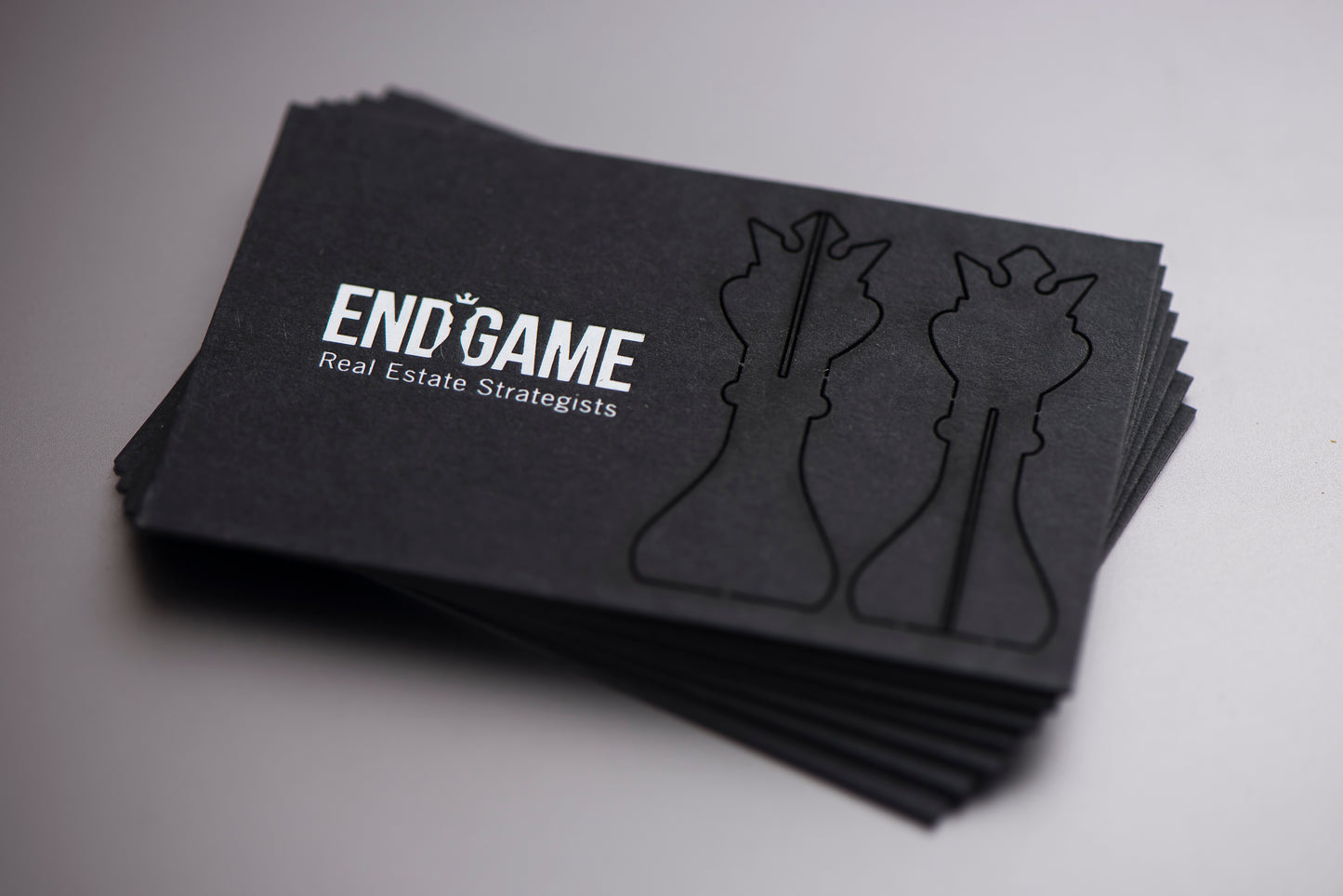 Porchlight Press End Game Letterpress Business Card