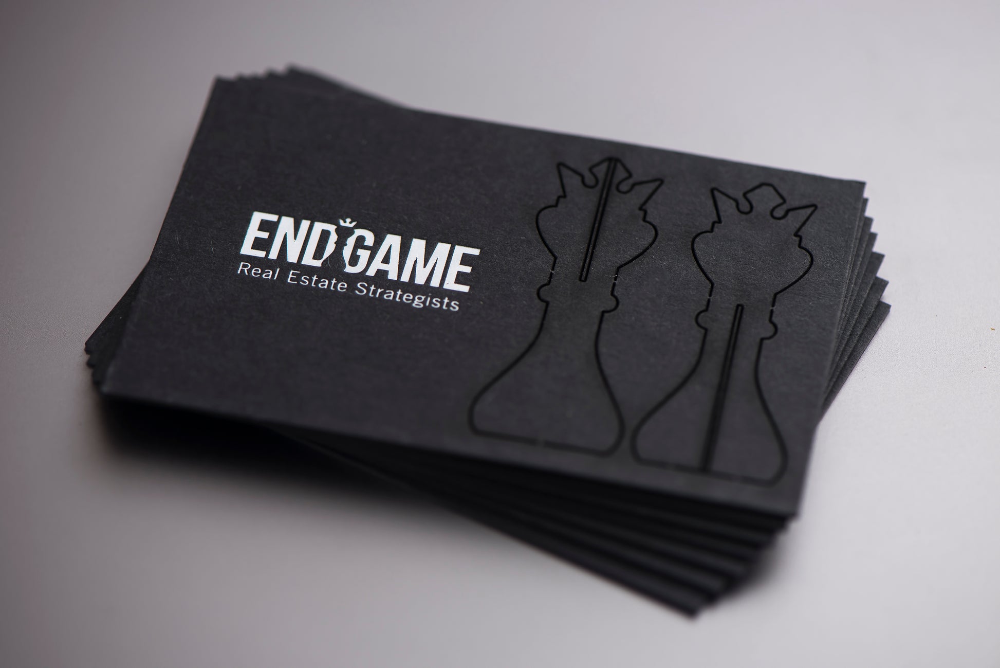 Porchlight Press End Game Letterpress Business Card