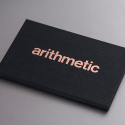 Porchlight Press Arithemtic Letterpress Business Card