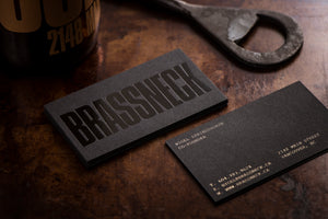 Porchlight Press Brassneck Letterpress Business Card
