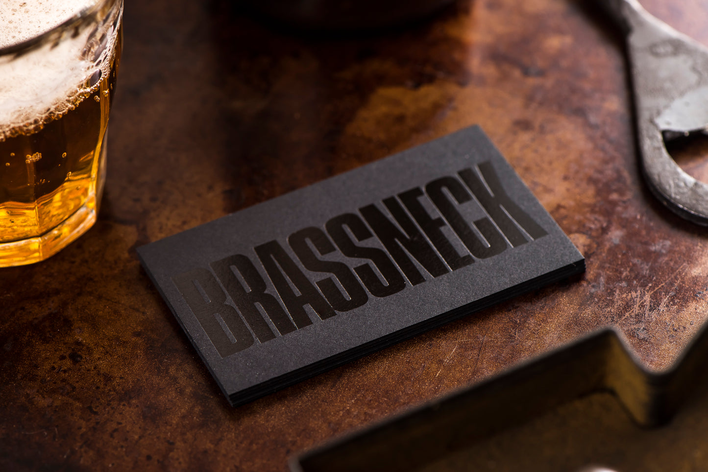 Porchlight Press Brassneck Letterpress Business Card