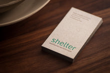 Porchlight Press Shelter Letterpress Business Card