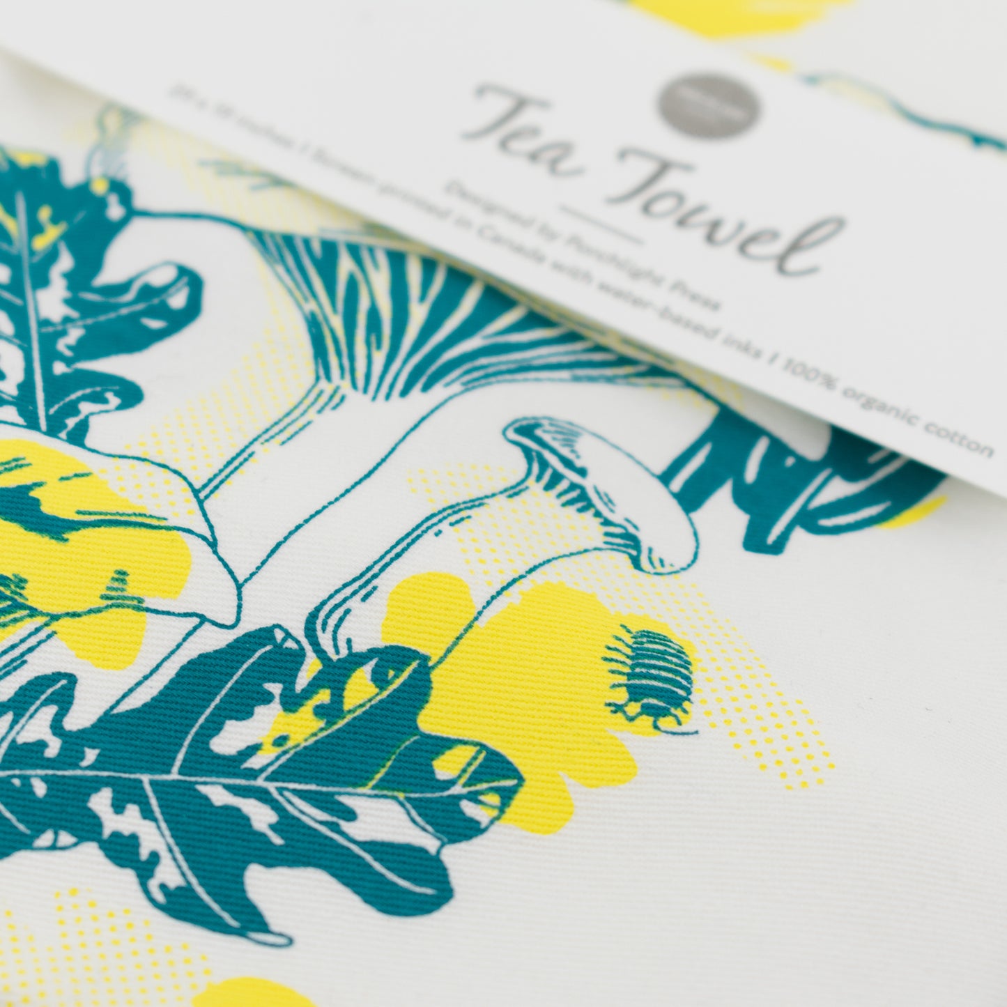 Tea Towel: Chanterelle Mushroom Tea Towel - Foraging Series