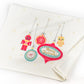Tea Towel: Holiday_Retro Ornaments