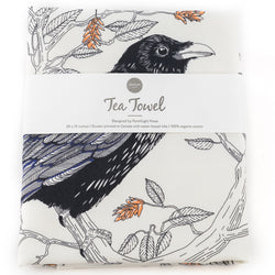 Tea Towel: Common Raven - Nature Bird Series
