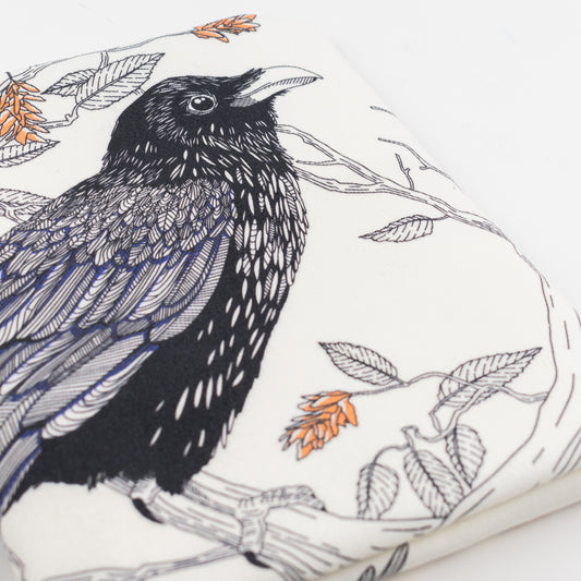 Tea Towel: Common Raven - Nature Bird Series