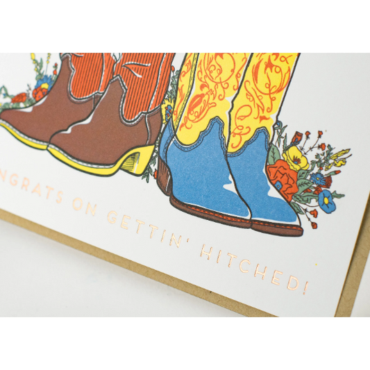 Card: Wedding Cowboy Boots