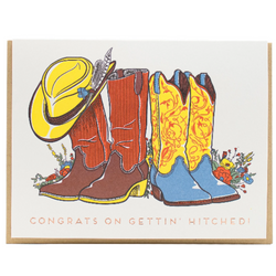 Card: Wedding Cowboy Boots